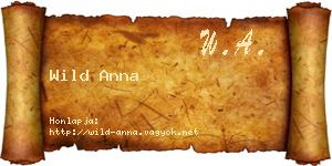 Wild Anna névjegykártya