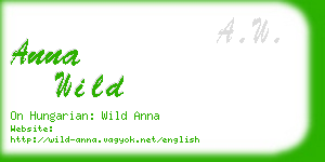 anna wild business card